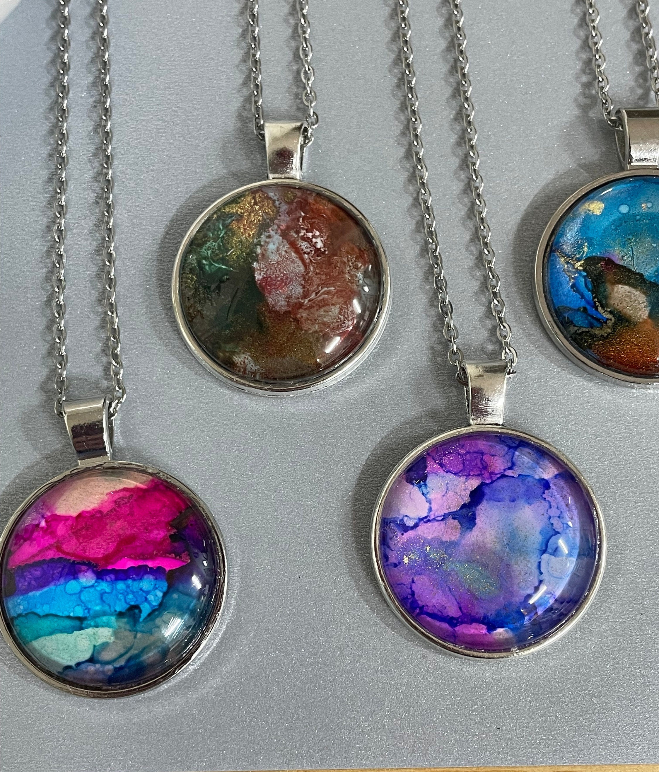Alcohol Ink Jewelry Multiple Colors - Etsy