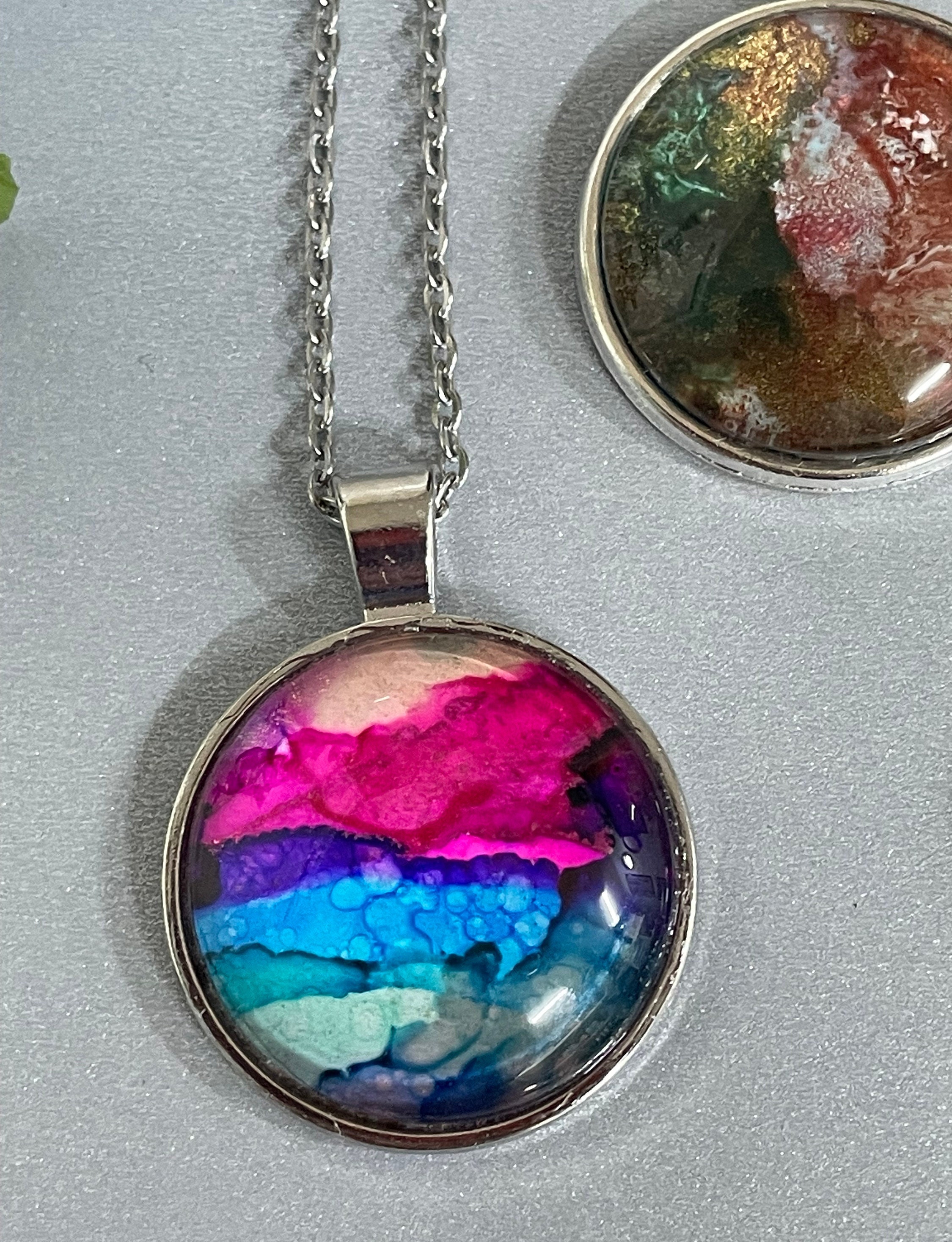 Alcohol Ink Jewelry Multiple Colors - Etsy