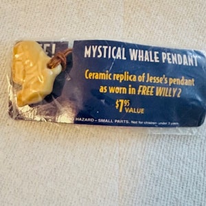 Vintage Free Willy 2 Mystical Whale Pendant Replica Ceramic Never Opened 1990s Movie Memorabilia Boho Hippie Style Etsy UK