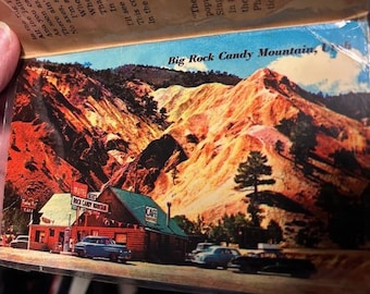 Vintage Big Rock Candy Mountain Postcard with Classic Song Lyrics – Utah, U.S. Highway 89