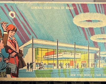 Vintage 1964-1965 New York World’s Fair “General Cigar Hall of Magic” Souvenir Postcard Folder (Signed by Jim Marshall)