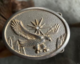 Vintage Silvertone Eagle Belt Buckle | Patriotic Americana