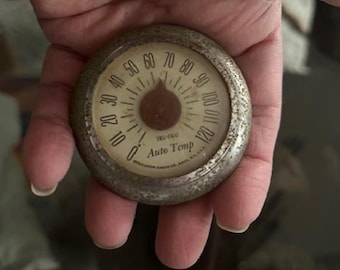 Vintage 1950s Tel-Tru Automobile Dash Thermometer (Germanow-Simon)