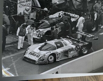 Original black white  La Mans France Event  - 24 hours of La Mans  Team Toms Toyota C88   Kremer Porsche #10