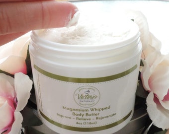 Magnesium Lotion Whipped Body Butter, Magnesium Lotion