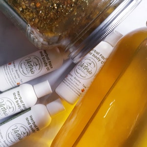 Calendula OIl, Chamomile Oil, Carrot Oil, Turmeric Face Oil, Organic Face Oil  Serum, Herbal Face and Body Oil - Free shipping