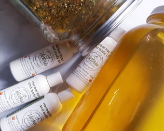Calendula OIl, Chamomile Oil, Carrot Oil, Turmeric Face Oil, Organic Face Oil  Serum, Herbal Face and Body Oil - Free shipping