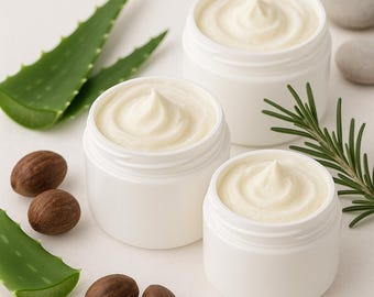 Whipped Shea Butter Hair Cream | Deep Moisture for Dry Natural Hair | Aloe Vera Leave-In Conditioner | Handmade Hair Growth Routine