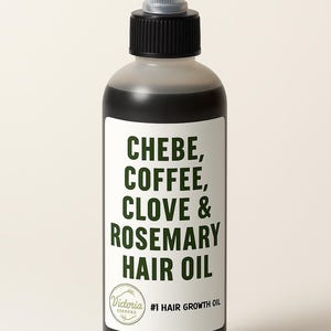 Chebe Coffee Clove & Rosemary Hair Oil | Potent Herbal Blend for Stronger, Thicker, Moisturized Hair | Natural Hair Growth Oil