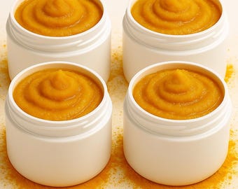 Brightening Turmeric Exfoliating Face and Body Sugar Scrub for Dark Spots