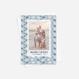 Karta świąteczna na wakacje na plaży Corjl, Karta świąteczna ze zdjęciem, Karta świąteczna ze zdjęciem na plaży, Karta świąteczna z wakacjami, NATYCHMIASTOWE POBIERANIE