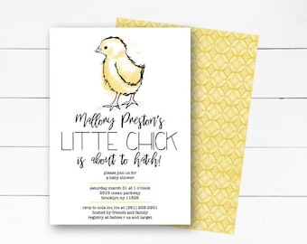 Little Chick Baby Shower, Gender Neutral Baby Shower Invitation, Baby Shower Invitation, Easter Invitation, Baby Shower, DIY or Printed