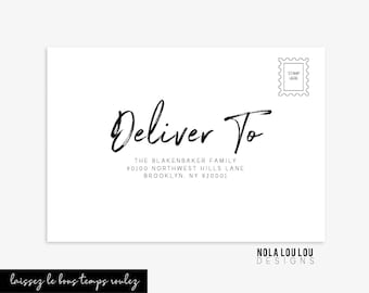 A7 Envelope Address Printing Service: Return & Recipient Addresses