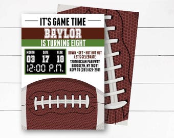 It's Game Time Birthday Invitation, Football Party Invite, Sports Birthday Invitation, Boy Birthday Invitation, Sports, DIY or Printed