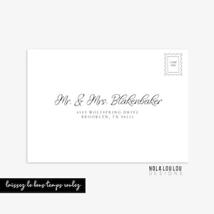 A7 Envelope Address Printing Service, Envelope Printing Return Address and Recipients, Guest Address Printing, Wedding Calligraphy, Wedding