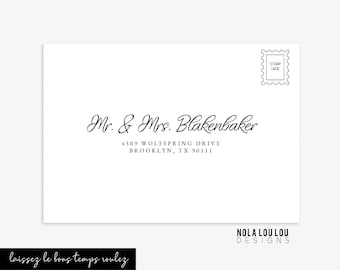 A7 Envelope Address Printing: Wedding Calligraphy Service