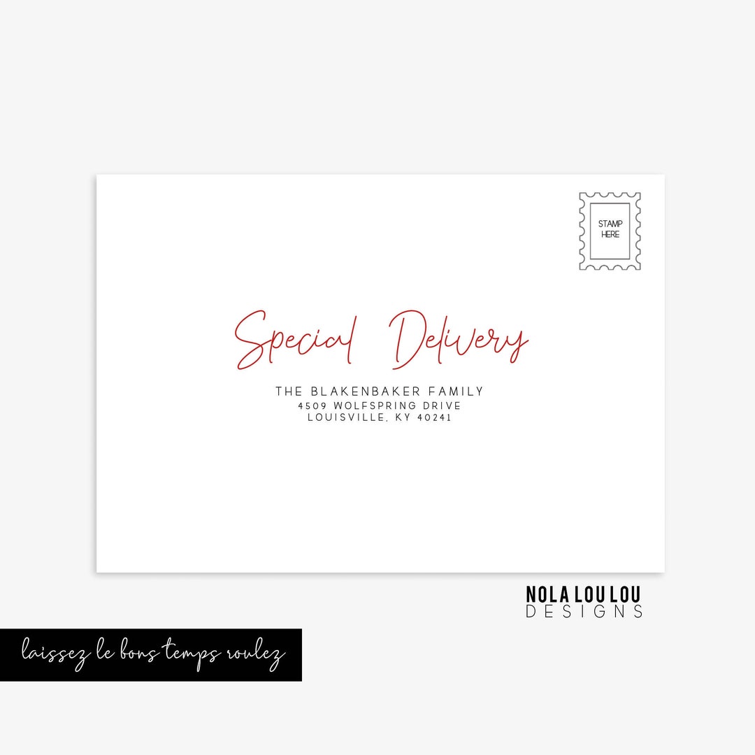 A7 Envelope Address Printing Service: Recipient & Return Address - Etsy