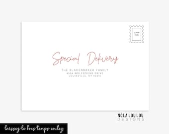 A7 Envelope Address Printing Service: Recipient & Return Address