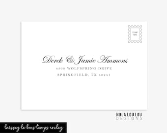 A7 Envelope Address Printing Service: Return & Recipient Addressing