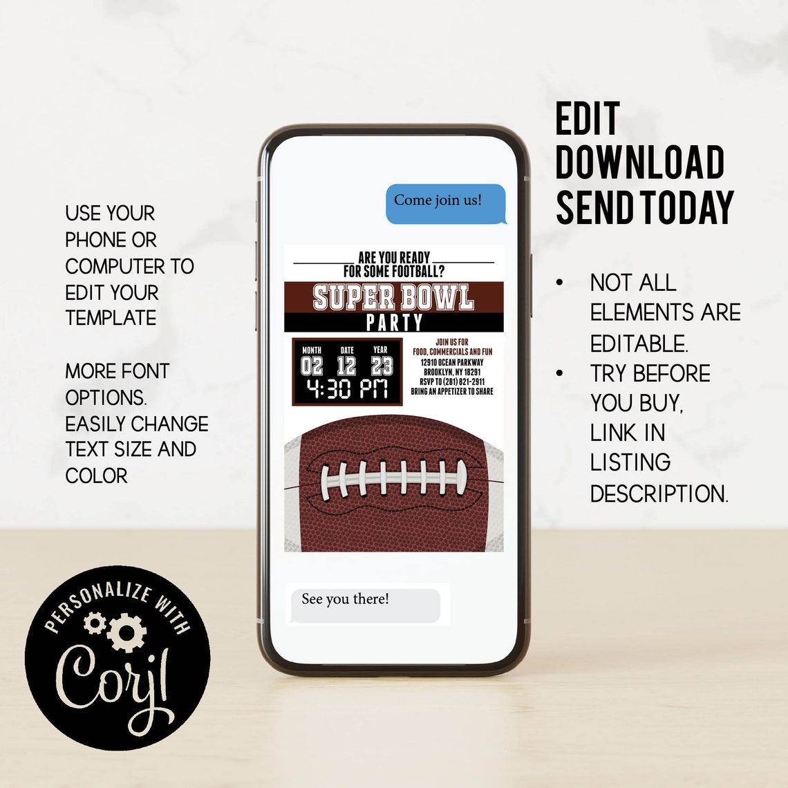 Watch Party Party Invitation Football Party Invitation - Etsy