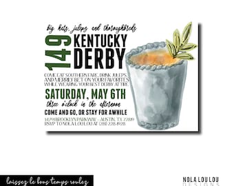 Kentucky Derby |Horse Racing Invite | Kentucky Derby Invitation | Derby Party Invitation | Jockey Invitation | Preppy Invite | Derby Party