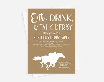 Kentucky Derby Invitation: Run for the Roses Party (Instant Download)