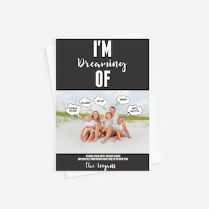 Corjl familiefoto kerstkaart, grappige vakantiefotokaart, kerstfotokaarten, grappige fotokaart, I'm Dreaming Of kaart, INSTANT DOWNLOAD