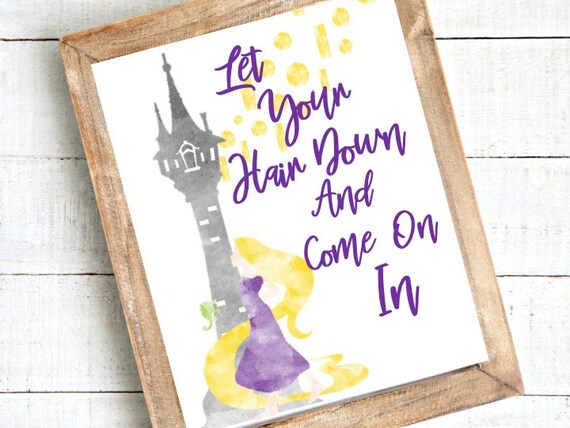 Downloadable Tangled Rapunzel Welcome Sign Rapunzel Birthday Etsy