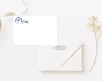 Personalized Stationery, Custom Thank you Notes, Realtor Stationery, Custom Notecards, Real Estate Agent, Customer Appreciation Note Card