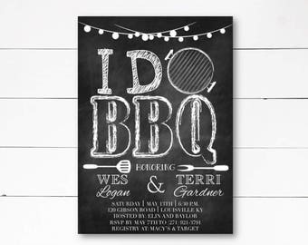 I Do BBQ Invitation, BBQ Invitation, Engagement Party Invitation, Couples Shower Invitation, Wedding Invitation, DIY or Printed Invitation