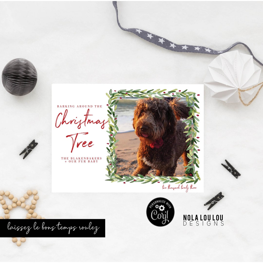 Pet photo christmas card