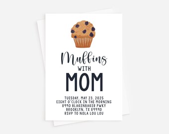 Muffins With Mom Invitation: Mother's Day School Flyer (INSTANT DOWNLOAD)