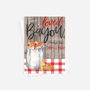 Corjl Crawfish Boil, Bayou-Thema, Probenäher-Einladung, Low Country Boil, Duschen-Einladung für Paare, Abendessen für Erwachsene, SOFORTIGER DOWNLOAD