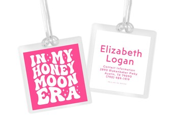 Personalized Luggage Tag, Personalized Bag Tag, Wedding Gift, Family Luggage Tag, Travel Luggage Tag, Custom Backpack Tag, Honeymoon Era