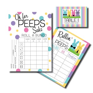 Easter Bunco, Spring Bunco, Printable Bunco Game, Bunco Score Sheets, Bunco Printable, Score Cards, Tally Sheets, Table Numbers, Game Night