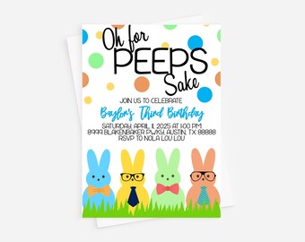 Boy Easter Birthday Invitation: Spring Easter Egg Hunt (Corjl Template)