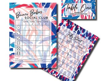 Patriotic Bunco Set: 4th of July Printable Score Cards (Instant Download)