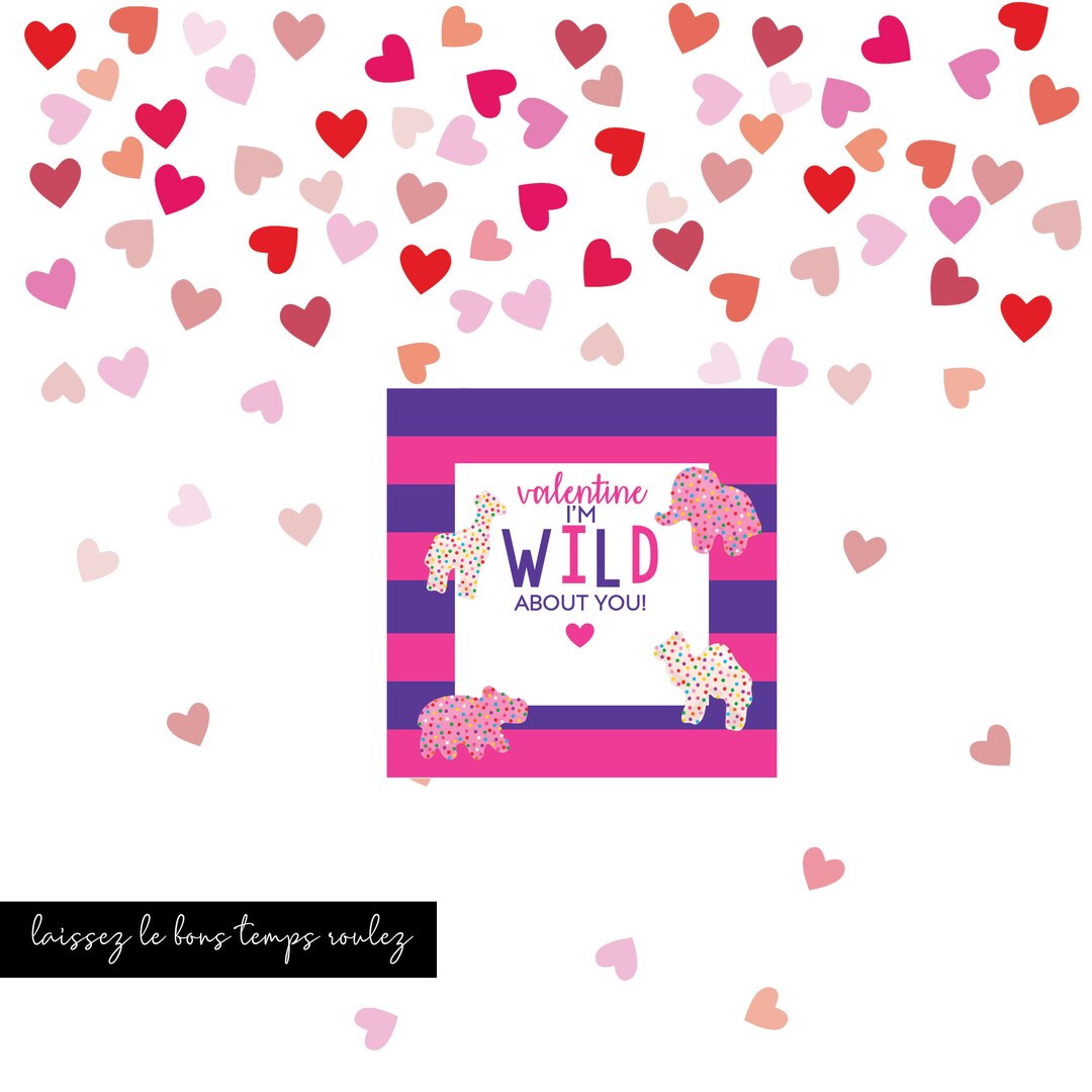 Instant Download Printable Valentine's Day Cards, Editable Classroom Valentine Cards, Animal ...