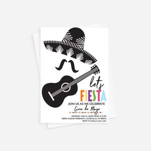 Cinco de Mayo Invitation, May 5th Celebration, Mariachi Theme Invitation, Fiesta Invitation, Mexican Food Theme Party, Taco Tuesday Party