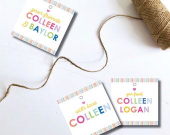 Personalized Gift Tag, Custom Tag, Family Gift Tags, Kid Gift Tag, To From Tag, Birthday Gift Tag, Wrapping Supply, Christmas Gift Tag