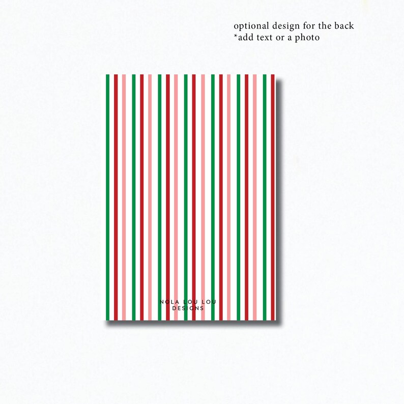 May include: A white background with red and green vertical stripes. The text "NOLA LOU LOU DESIGNS" is at the bottom of the image.