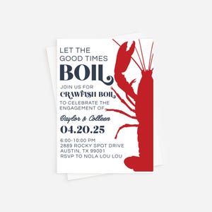 Corjl Crawfish Boil, Bayou-Thema, Probenäher-Einladung, Low Country Boil, Duschen-Einladung für Paare, Abendessen für Erwachsene, SOFORTIGER DOWNLOAD