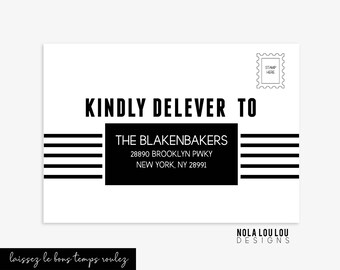 A7 Envelope Address Printing Service: Return & Recipient Address