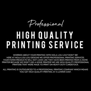 a black background with white text that says professional high quality printing service