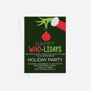Corjl Holiday Party Invitation, Ornament Exchange, Christmas Party Invitation, Ugly Sweater Party, Cookie Exchange, Christmas Movie Theme