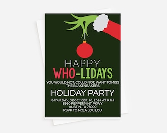 Corjl Holiday Party Invitation, Ornament Exchange, Christmas Party Invitation, Ugly Sweater Party, Cookie Exchange, Christmas Movie Theme