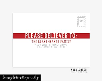 A7 Envelope Address Printing Service: Return & Recipient Addresses