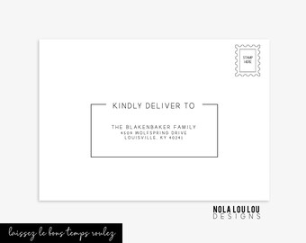A7 Envelope Address Printing Service: Wedding Guest & Return Address