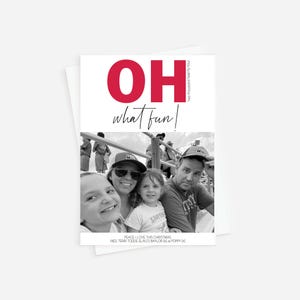 Cartão de Natal com foto de família, cartão de foto de feriado, cartão de Natal Oh What Fun, cartão de Natal com DOWNLOAD INSTANTÂNEO, cartão de feriado divertido, cartão de ano novo