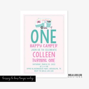 One Happy Camper First Birthday | Camping Invitation | Video Invitation | Happy Camper Birthday | Camping Birthday Party | Camp Party